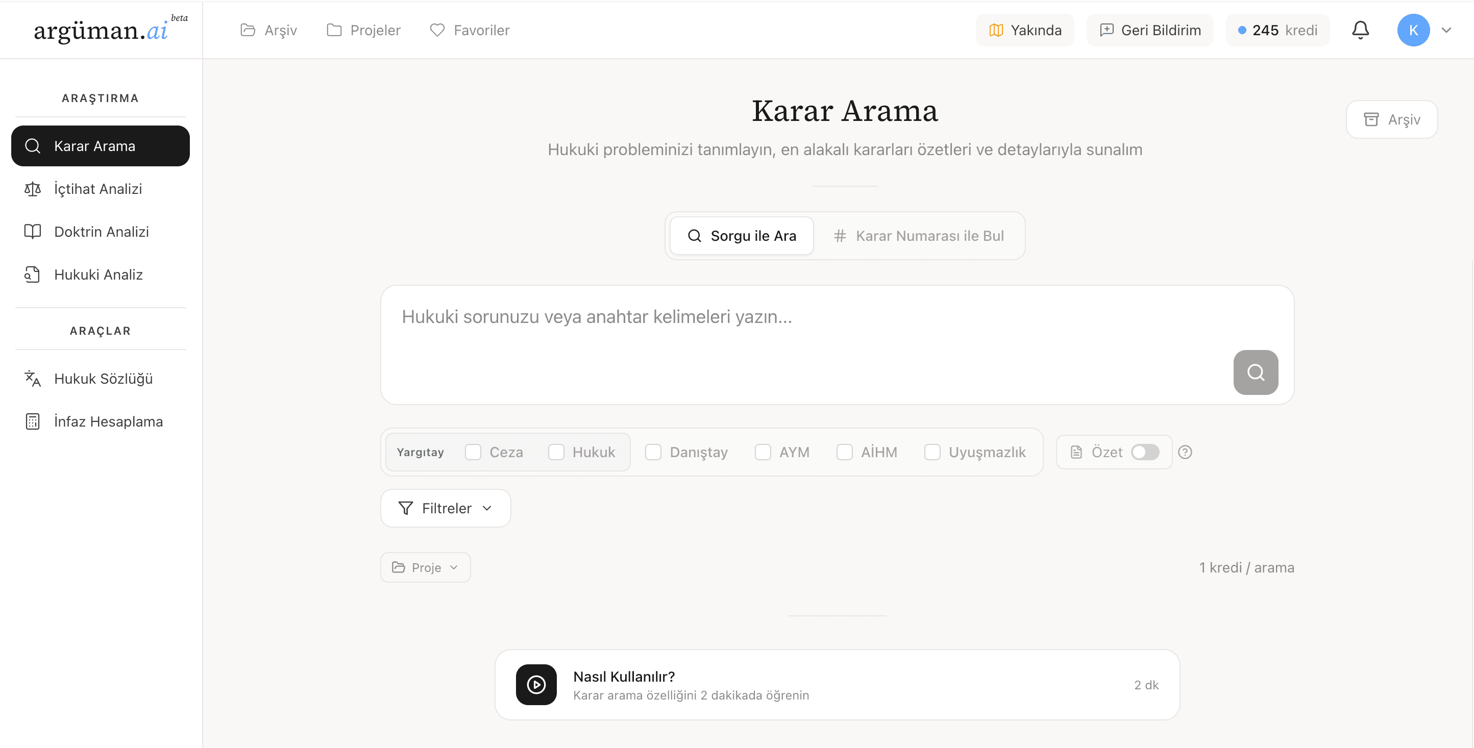 Argüman.ai platformu